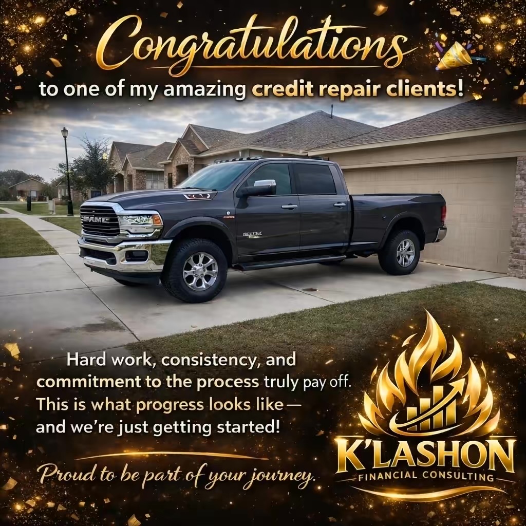 Client celebrating a new vehicle purchase after credit restoration progress